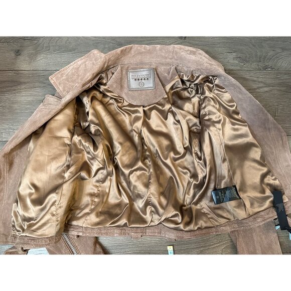 Blank NYC coffe bean Suede Moto Jacket NWT Small - Picture 6 of 13